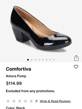 Comfortiva Amora Pump in Black Patent